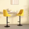 vidaXL Tabourets de bar lot de 2 jaune moutarde velours