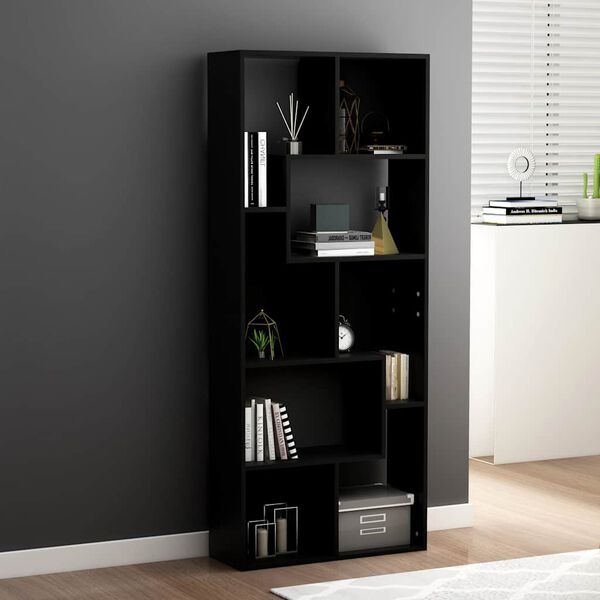 vidaXL Biblioth&egrave;que Noir 67x24x161 cm Bois d'ing&eacute;nierie