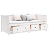 vidaXL Lit de jour sans matelas blanc 100x200 cm bois de pin massif