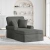 vidaXL Chaise lounge avec jupe Gris fonc&eacute; 91 x 157 x 91 cm
