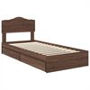 vidaXL Lit de Rangement Ch&ecirc;ne brun 100 x 200 cm Bois d'ing&eacute;nierie