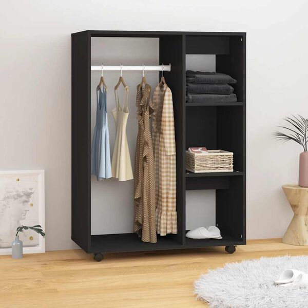 vidaXL Garde-robe Noir 80x40x110 cm Bois d&rsquo;ing&eacute;nierie