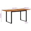 vidaXL Table &agrave; manger 160x80x75 cm bois massif d'acacia