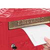 vidaXL Bo&icirc;te aux lettres murale avec stockage Rouge 40,5 x 16 x 45 cm