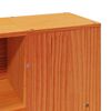 vidaXL Lit biblioth&egrave;que sans matelas cire marron 140x200cm bois massif
