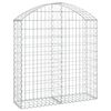 vidaXL Panier de gabions arqu&eacute; 100x30x100/120 cm Fer galvanis&eacute;