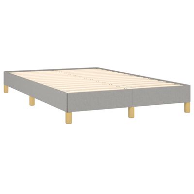 vidaXL Cadre de lit sans matelas gris clair 120x190 cm tissu