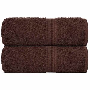 vidaXL Serviettes de toilette 2 pièces FROGN Marron 30x30 cm 100 % coton