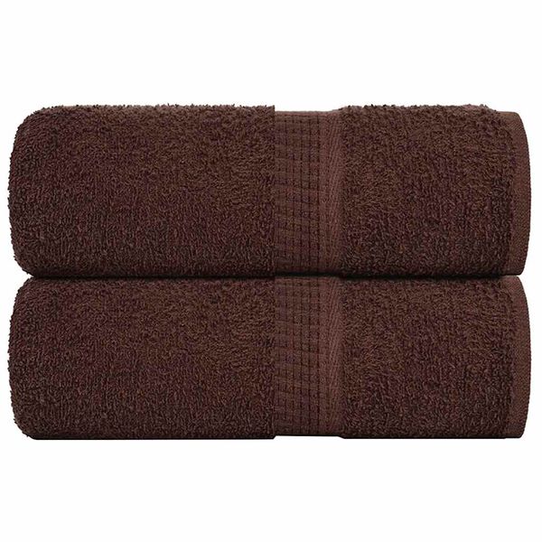 vidaXL Serviettes de toilette FROGN 2 pi&egrave;ces Marron 30x30 cm 360 g/m&sup2;