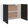 vidaXL Armoire suspendue "Lyon" Noir brillant 80x31x60 cm