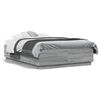 vidaXL Cadre de lit avec LED sans matelas sonoma gris 135x190 cm