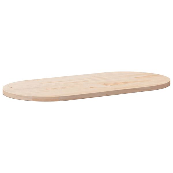 vidaXL Plateau de table 100x50x2,5 cm Bois massif Pin Ovale