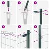 vidaXL Cl&ocirc;ture avec poteau Vert 1,4 x 10 m Acier et PVC