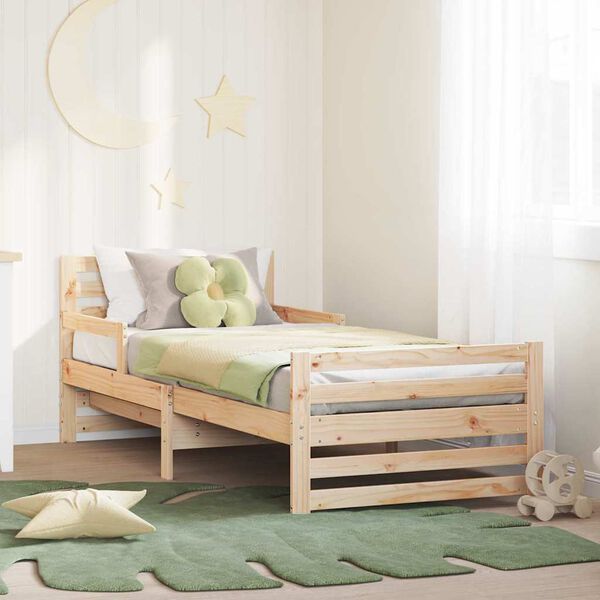 vidaXL Cadre de lit Marron 80 x 200 cm Bois d'ing&eacute;nierie