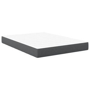 vidaXL Matelas de Lit avec matelas Gris 160 x 200 cm tissu