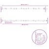vidaXL Kit fixation porte coulissante 366 cm Acier inoxydable Argent&eacute;