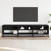 vidaXL Meuble TV noir 180x40x46 cm bois d'ing&eacute;nierie
