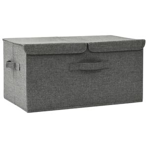 vidaXL | Bo&icirc;tes de rangement | avec stockage Anthracite Tissu intiss&eacute;
