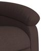 vidaXL Fauteuil inclinable de massage Marron fonc&eacute; Tissu
