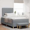 vidaXL Lit &agrave; ressorts avec matelas Gris clair 120 x 200 cm tissu