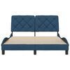 vidaXL Cadre de lit sans matelas bleu 120x200 cm tissu