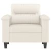 vidaXL Fauteuil Cr&egrave;me 60 cm Similicuir