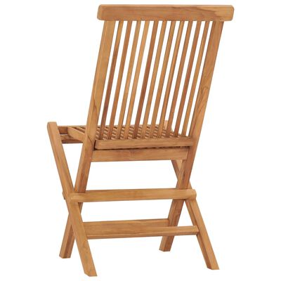 vidaXL Chaises de jardin pliables lot de 4 Bois de teck massif