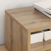 vidaXL Support d'imprimante Ch&ecirc;ne artisanal 40 x 32 x 24 cm