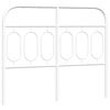 vidaXL T&ecirc;te de lit m&eacute;tal blanc 120 cm