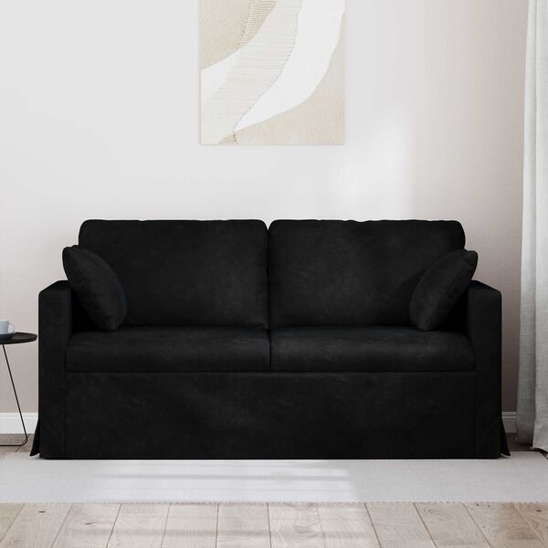 vidaXL Canap&eacute; Noir 158 x 78 x 80 cm Velours