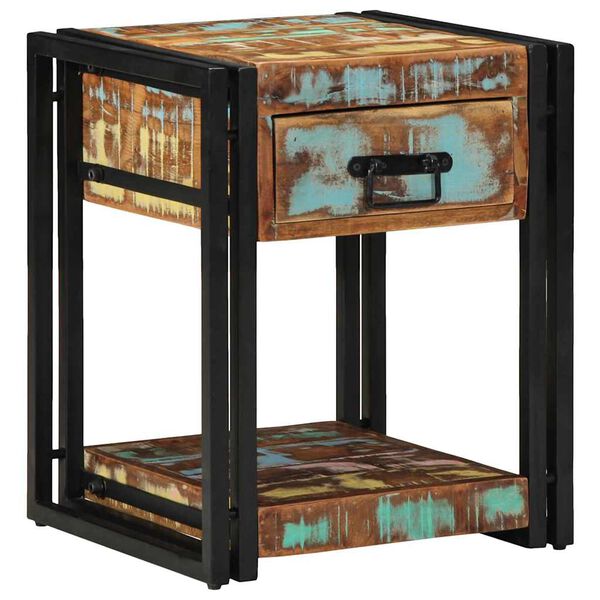 vidaXL Cabinet de chevet avec tiroir 2 pcs Multicolore 40 x 40 x 50 cm