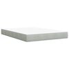 vidaXL Sommier &agrave; lattes de lit et matelas Gris clair 160x200cm Velours