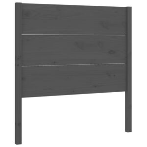 vidaXL T&ecirc;te de lit Gris 96x4x100 cm Bois massif de pin
