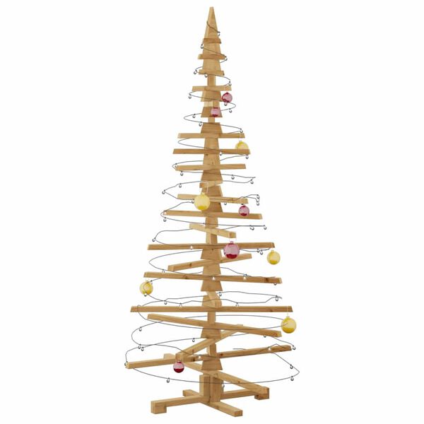 vidaXL Arbre de Noël en bois Marron 180 cm Bois massif en pin