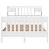 vidaXL Cadre de lit sans matelas blanc 140x190 cm bois de pin massif