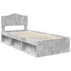 vidaXL Cadre de lit Gris B&eacute;ton 100 x 200 cm Bois de pin massif