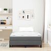 vidaXL Lit &agrave; ressorts avec matelas Gris fonc&eacute; 120 x 200 cm tissu