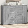 vidaXL Buffets 2 pcs sonoma gris 60x31x84 cm bois d'ing&eacute;nierie