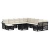 vidaXL Ensemble de canap&eacute; de jardin 12 pc Noir et blanc cr&egrave;me