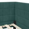 vidaXL Cadre de lit d'angle Vert fonc&eacute; 100 cm x 200 cm Velours
