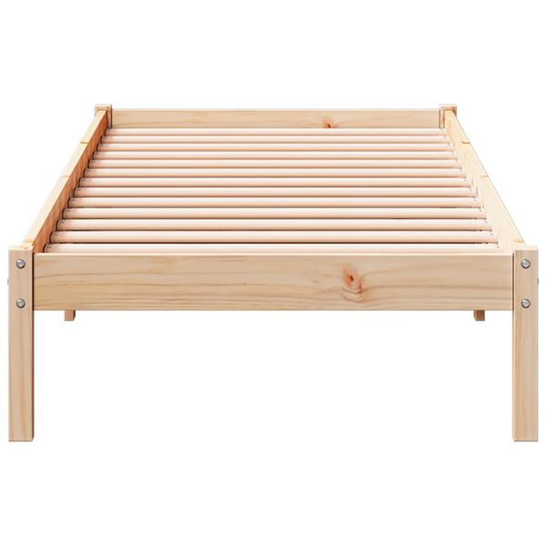 vidaXL Cadre de lit extra long sans matelas 100x220 cm bois massif pin