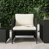 vidaXL Canap&eacute; de jardin avec coussins Noir R&eacute;sine tress&eacute;e