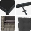 vidaXL Ensemble de salle &agrave; manger pour jardin 5 pcs Gris polyrotin