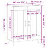 vidaXL Buffet gris b&eacute;ton 69,5x34x90 cm bois d'ing&eacute;nierie