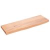 vidaXL &Eacute;tag&egrave;re murale marron clair 60x20x2 cm bois ch&ecirc;ne massif trait&eacute;