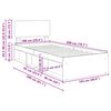 vidaXL Cadre de lit Ch&ecirc;ne fum&eacute; 100 x 200 cm Pin massif