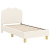 vidaXL Cadre de lit pour tout-petit avec t&ecirc;te de lit Cr&egrave;me 70 x 140 cm