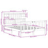 vidaXL Lit biblioth&egrave;que sans matelas 160x200 cm bois massif de pin
