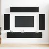 vidaXL Ensemble meuble TV 6 pcs Ch&ecirc;ne noir 100 x 30 x 30 cm