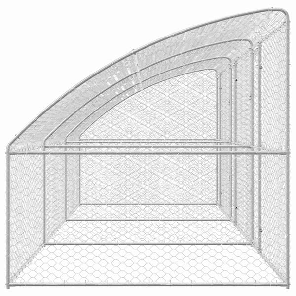 vidaXL Kennel pour Chiens 3 pcs Argent&eacute; 6 x 2 x 2 m Acier